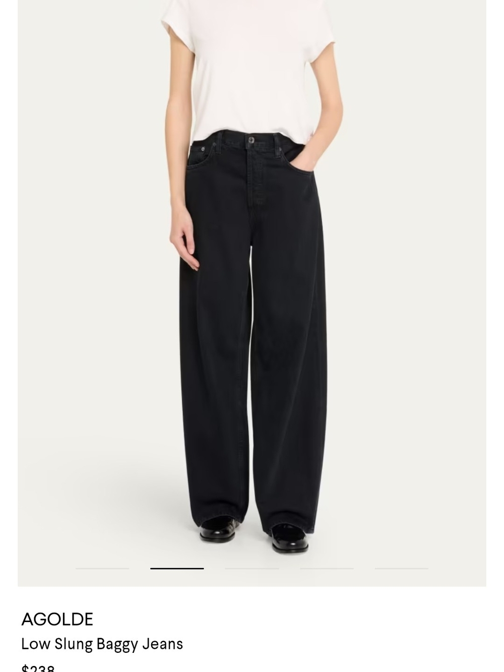 Agolde Black Relaxed Boyfriend Jeans Women Size 30 NWOT